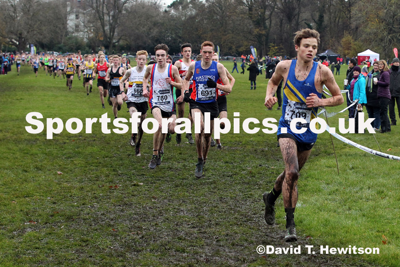 Mens under-17s, 2019 European Cross Country Trials and British Cross Challenge, Sefton Park, Liverpool.  Photo: David T. Hewitson/Sports for All Pics